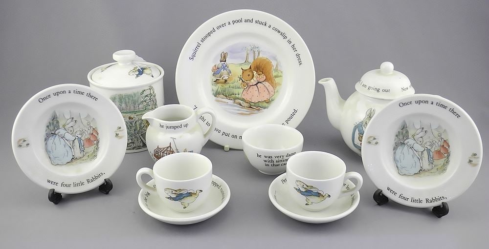 Collection of Wedgwood "Peter Rabbit" China.: Collection of Wedgwood "Peter Rabbit" China.