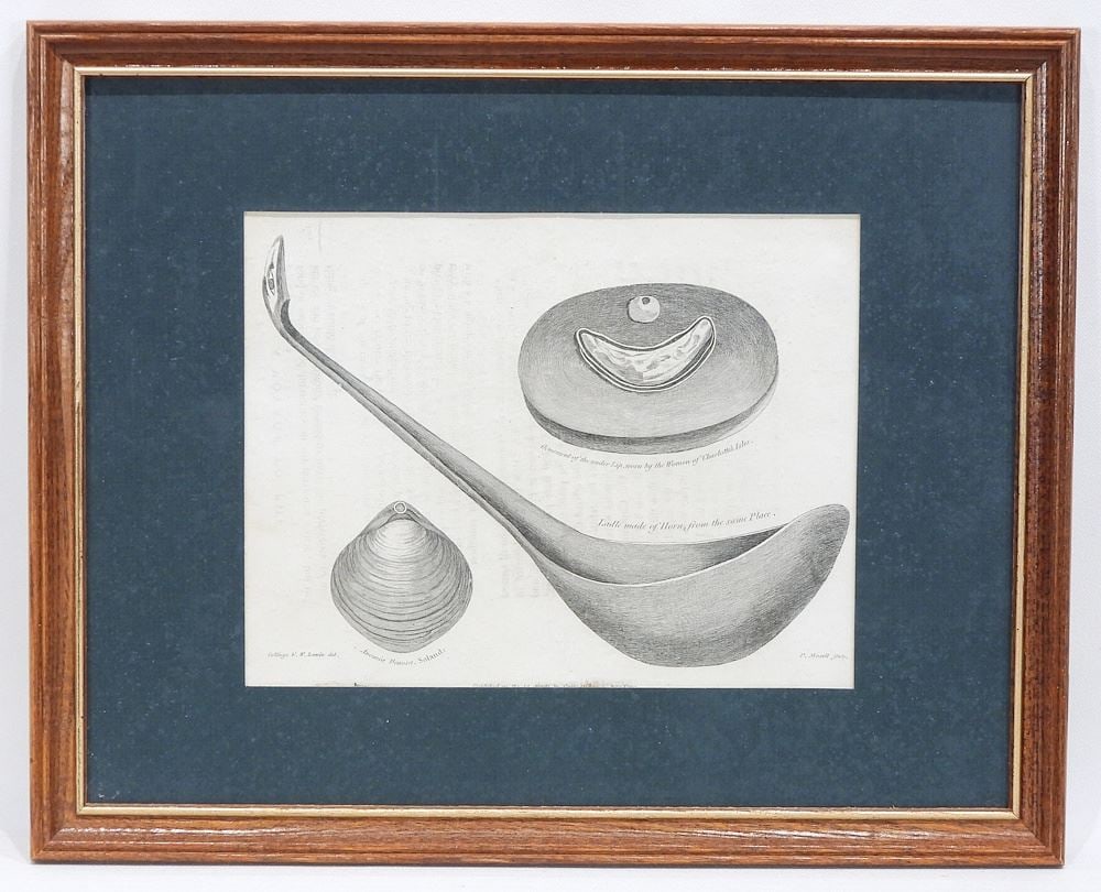 1789 Engraving , 6 7/8 x 11", "Coastal Artifacts", Cap't Dixon's Journals.: 1789 Engraving , 6 7/8 x 11", "Coastal Artifacts", Cap't Dixon's Journals.