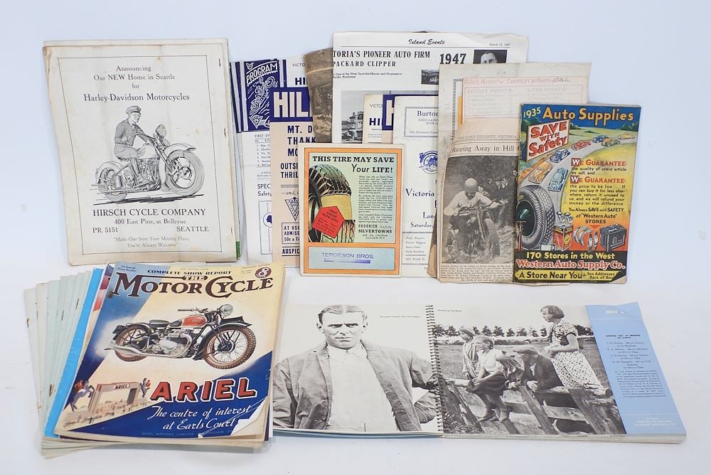 Victoria BC Motorcycle Interest: Pamphlets/Flyers/Adverts/Hill Climbs: Victoria BC Motorcycle Interest: Pamphlets/Flyers/Adverts/Hill Climbs