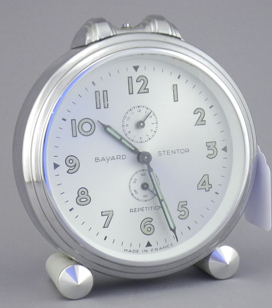 Vintage Bayard Stentor France Alarm Clock, 5 7/8"h.: Vintage Bayard Stentor France Alarm Clock, 5 7/8"h.