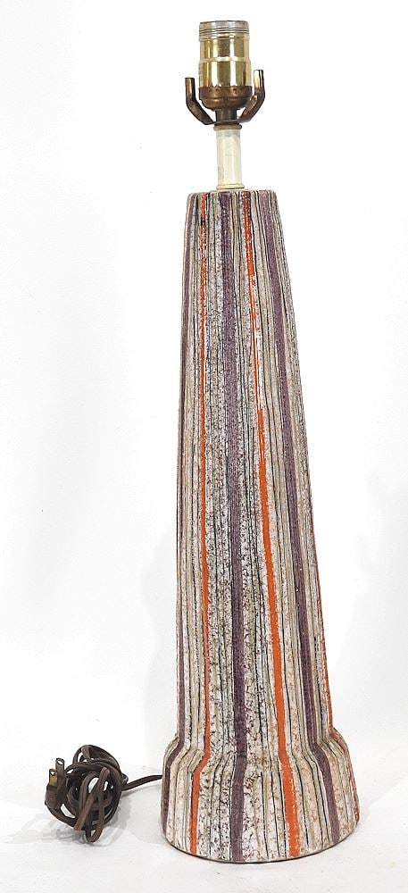 Raymor Italy #904 Pottery Table Lamp , Pottery Section 17 1/4"h. (1 of 3)