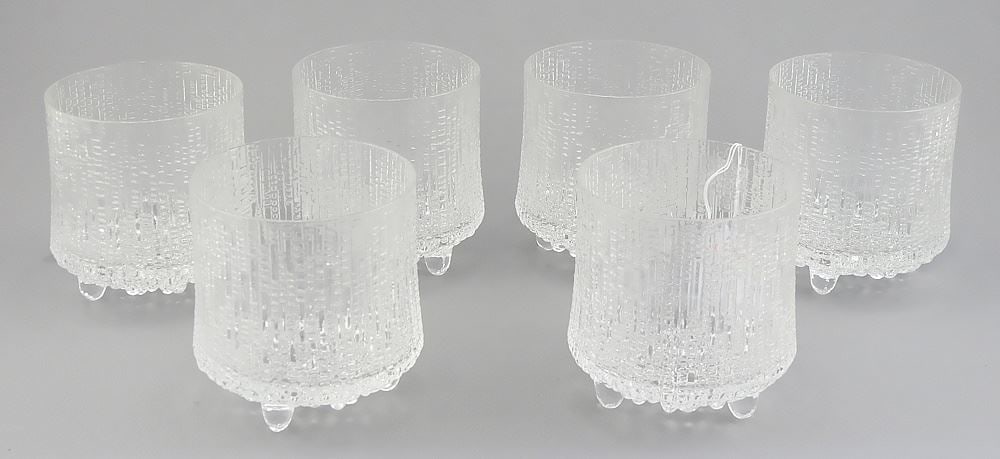 Six Iittala Ultima Thule Tumblers, Tapio Wir Kkala, 3 1/2"h. (1 of 3)