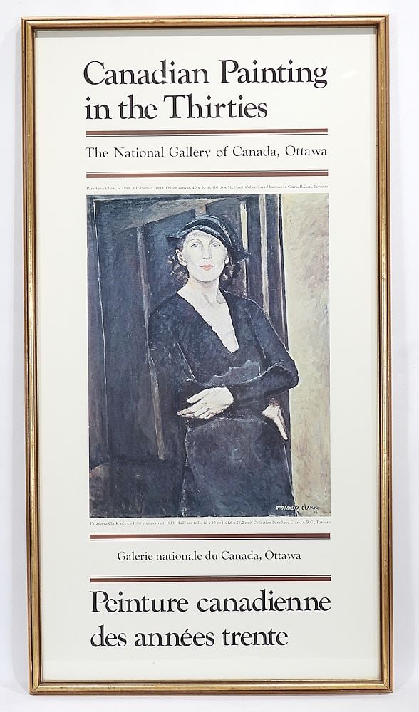 National Gallery of Canada Poster "Canadian Painting in The 30's", 37 1/2 x 19 1/2".: National Gallery of Canada Poster "Canadian Painting in The 30's", 37 1/2 x 19 1/2".