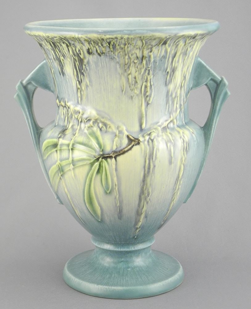 Roseville "Moss" Vase, 8"h.: Roseville "Moss" Vase, 8"h.