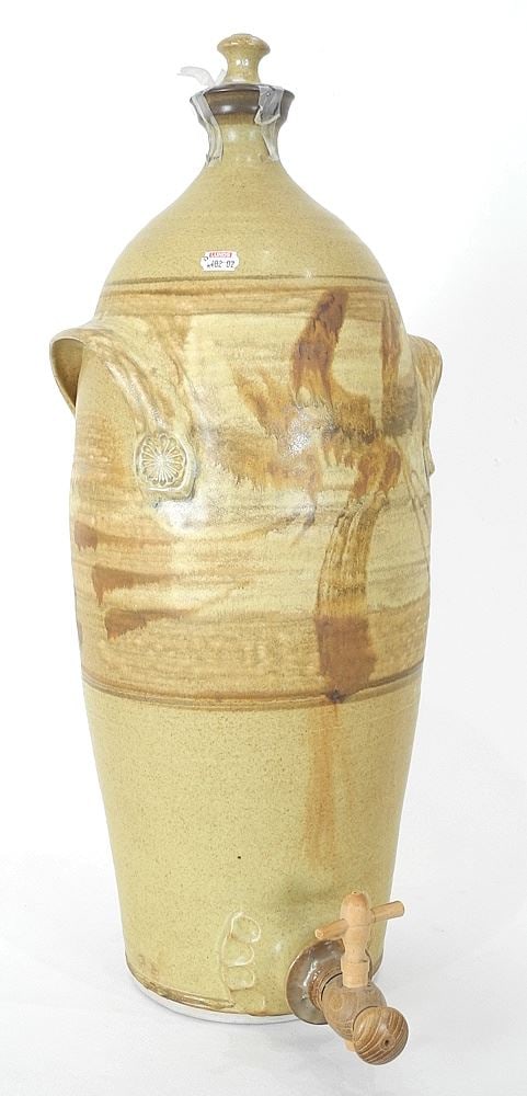 Robin Hopper Pottery Water Urn with Spigot, 23". (1 of 5)