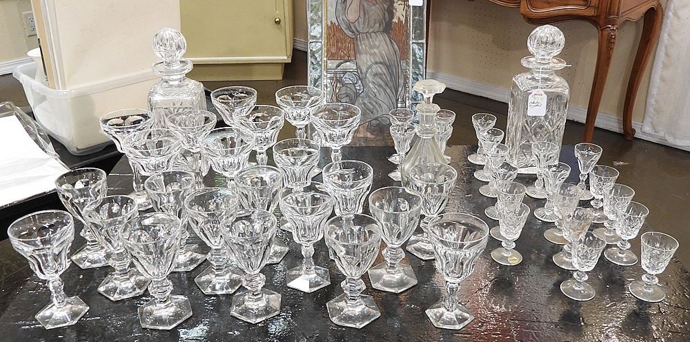 Collection of Various Crystal Stemwares & Decanters. (1 of 1)