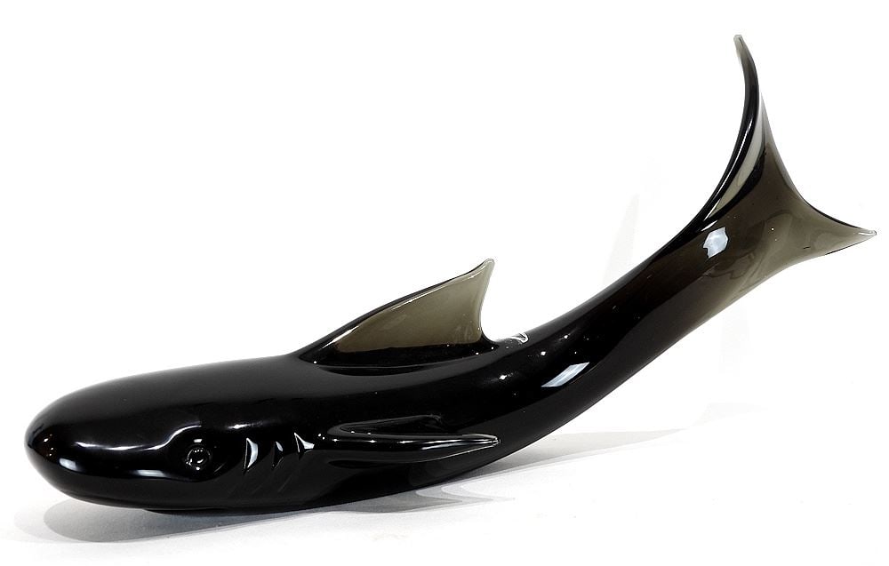 Murano Glass Sculpture signed R. (Renato) Anatra, 22 1/2"L.: Murano Glass Sculpture signed R. (Renato) Anatra, 22 1/2"L.