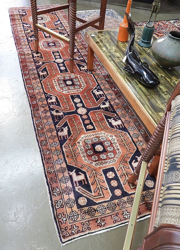 Hand Knotted Persian Runner Approximately 2'8" x 10'7". (1 of 2)
