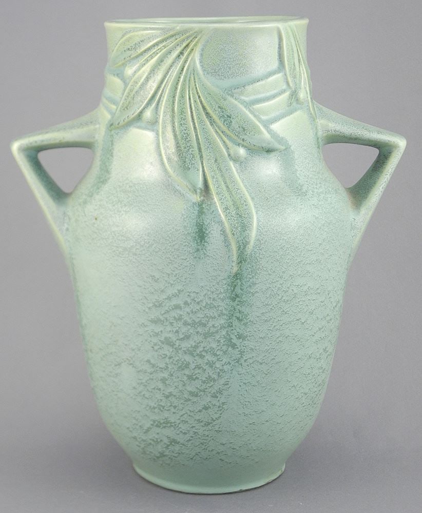 Roseville "Freesia" Handled Vase, 9 1/8"h. (1 of 3)