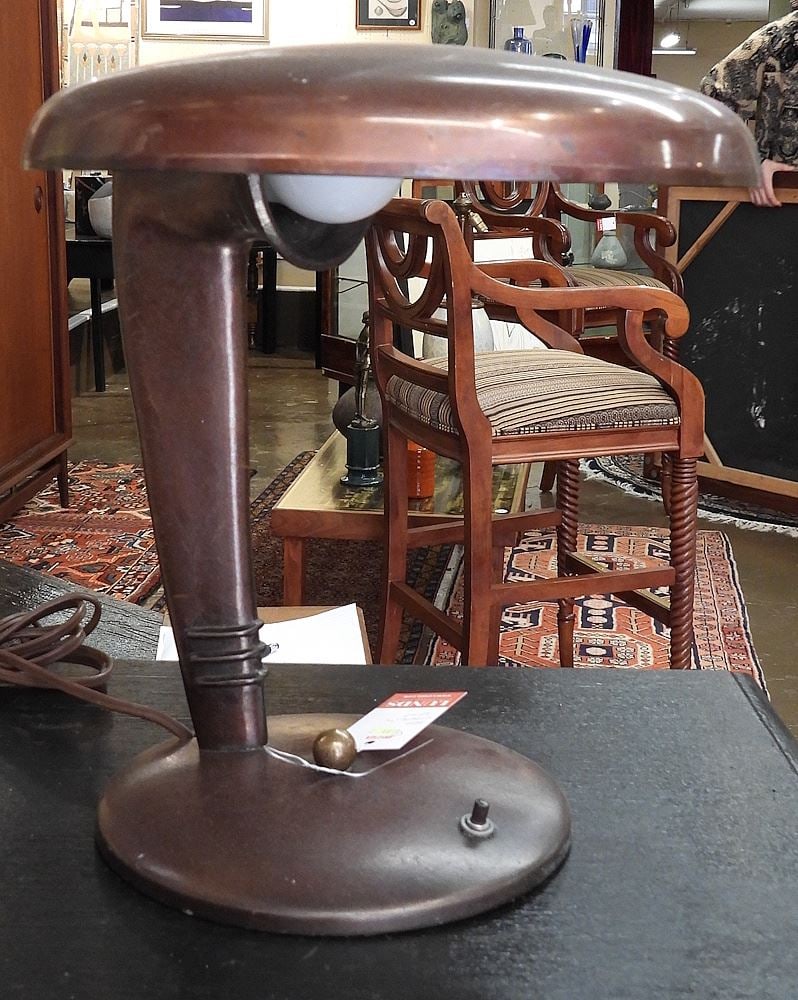 Faires Mfg. Cobra Desk Lamp C.1930's , 13"h (crack noted). (1 of 3)