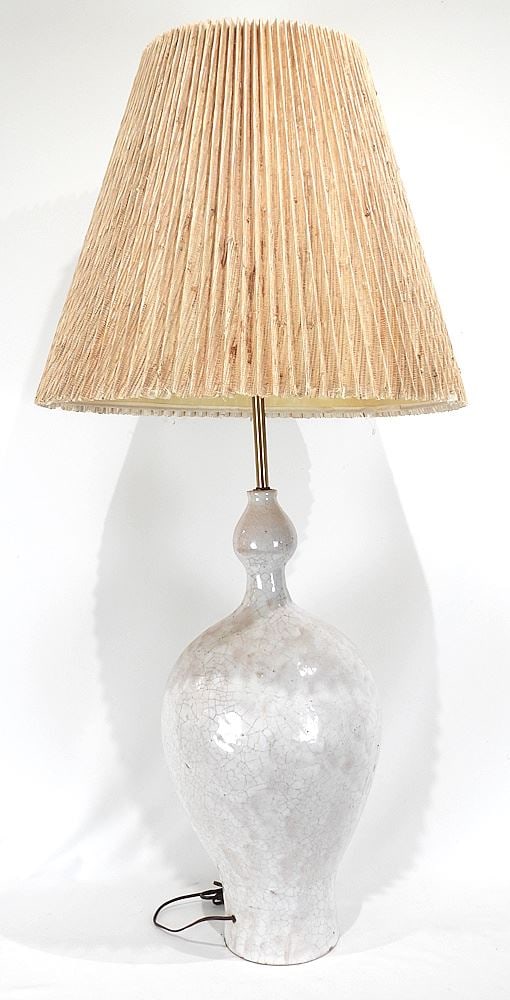 Raymor Italy #R-135 Pottery Table Lamp, Pottery Section 23 1/2"h. (1 of 2)