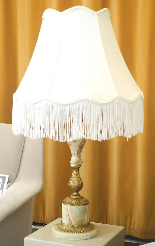 Onyx & Brass Table Lamp, 28 3/4"h. (1 of 3)