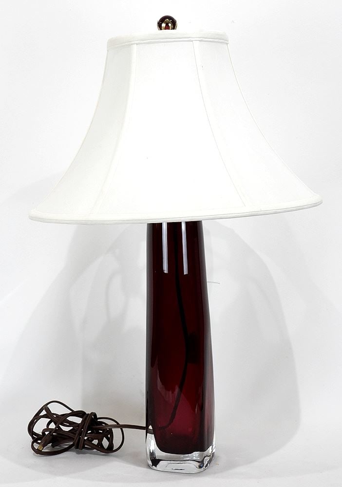 Orrefors Carl Fagerlund Table Lamp, RD 1480, Glass Section 13 3/4".: Orrefors Carl Fagerlund Table Lamp, RD 1480, Glass Section 13 3/4".