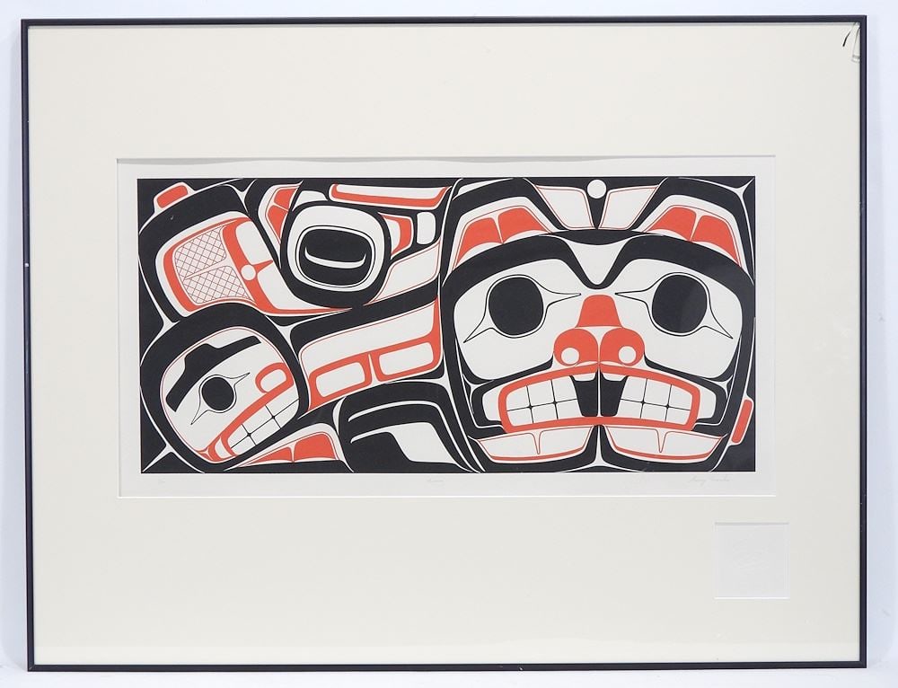 Serigraph signed Gerry Marks, 12 3/8 x 24 1/4" "Beaver" #7/77.: Serigraph signed Gerry Marks, 12 3/8 x 24 1/4" "Beaver" #7/77.