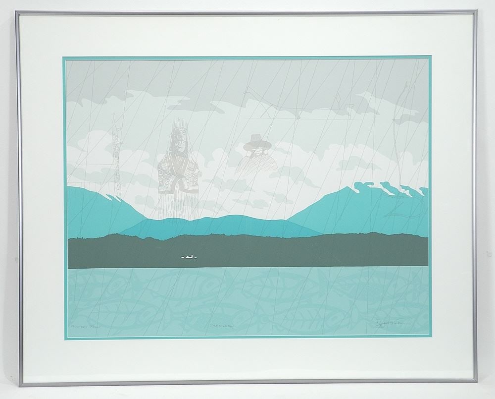 Serigraph (P/P) signed Roy H. Vickers, 19 1/2 x 25 1/2", "Carmanah".: Serigraph (P/P) signed Roy H. Vickers, 19 1/2 x 25 1/2", "Carmanah".