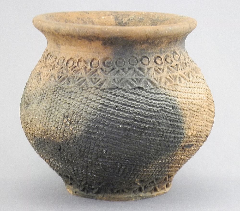 Zuni Pueblo Pottery Vessel, 5"h.: Zuni Pueblo Pottery Vessel, 5"h.