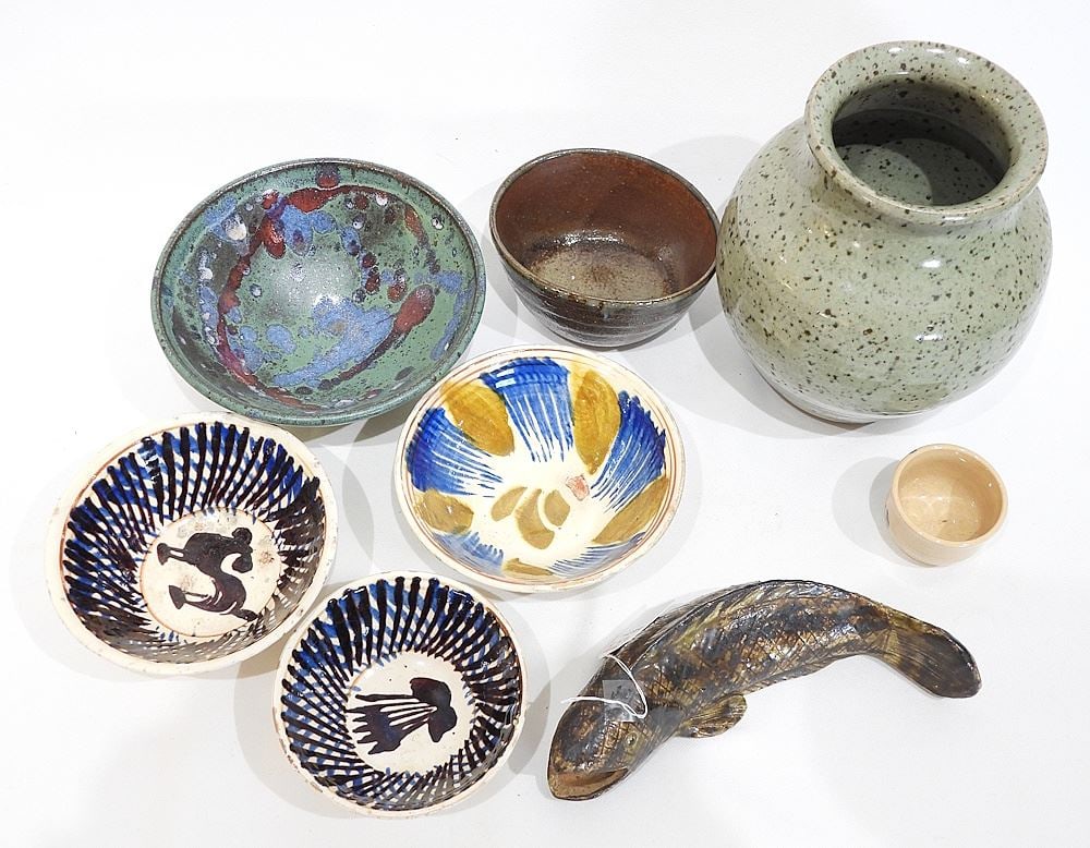 Collection of Japanese Ceramics, Fish 8 1/4"L.: Collection of Japanese Ceramics, Fish 8 1/4"L.