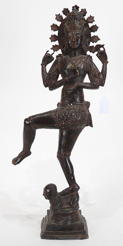 South Asian Copper Alloy Figure of Shiva, 24 1/2"h.: South Asian Copper Alloy Figure of Shiva, 24 1/2"h.