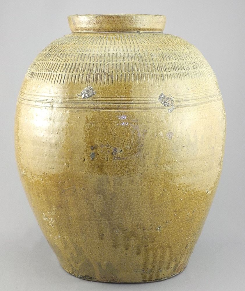 Earthenware Martaban, 13"h. (1 of 3)