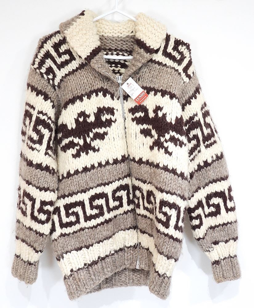 Vintage Cowichan Sweater & Toque, Gents S/M. (1 of 2)