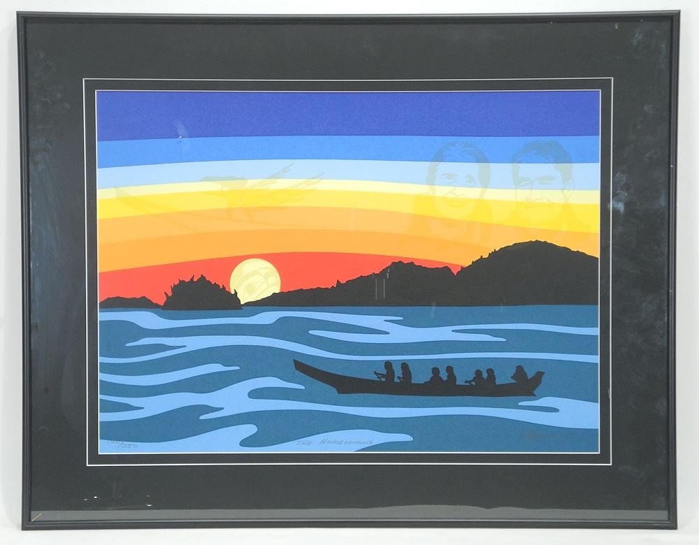 Serigraph signed Roy H. Vickers, 15 5/8 x 21 3/8", "The Homecoming" #140/250.: Serigraph signed Roy H. Vickers, 15 5/8 x 21 3/8", "The Homecoming" #140/250.