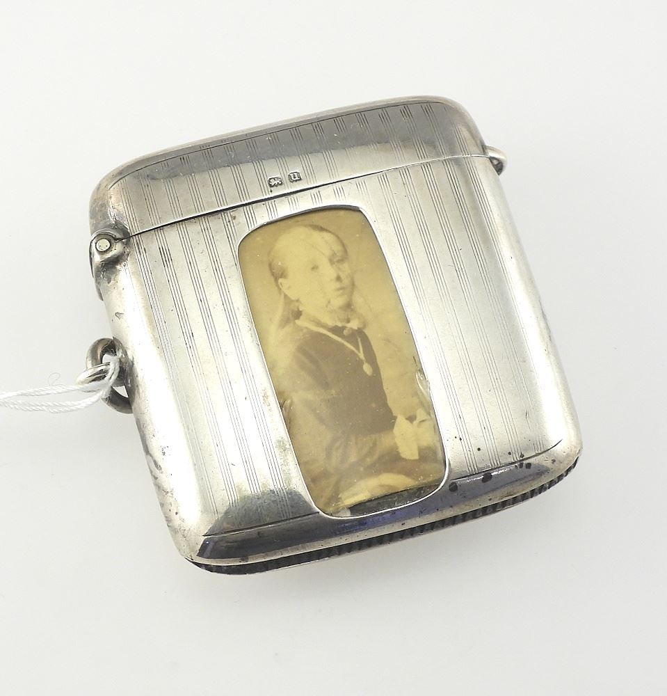 Hallmarked Silver Photo Frame Vesta Case, 2 1/8"h, 44.7g. (1 of 4)