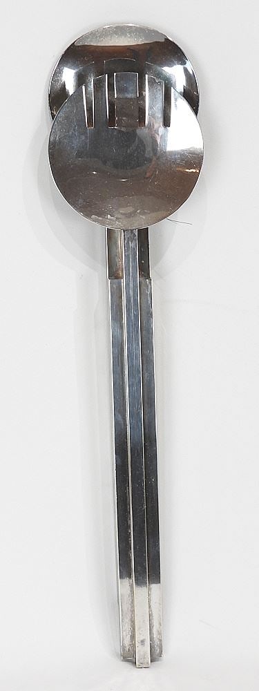 Contemporary Chrome "Cutlery" Wall Sconce, 22 1/4"h.: Contemporary Chrome "Cutlery" Wall Sconce, 22 1/4"h.