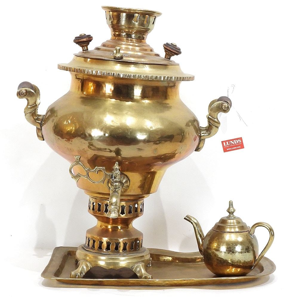 Brass Samovar Acquired Pakistan, 22"h. (1 of 2)