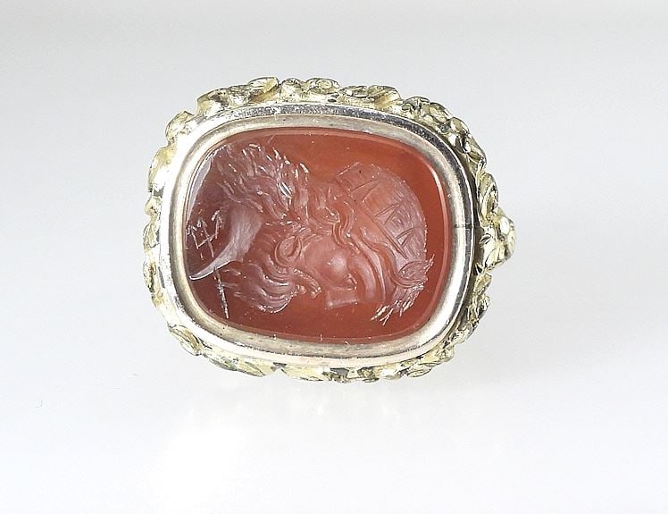 Georgian Watch Fob/Wax Seal with Carved Carnelian Gemstone. (1 of 5)