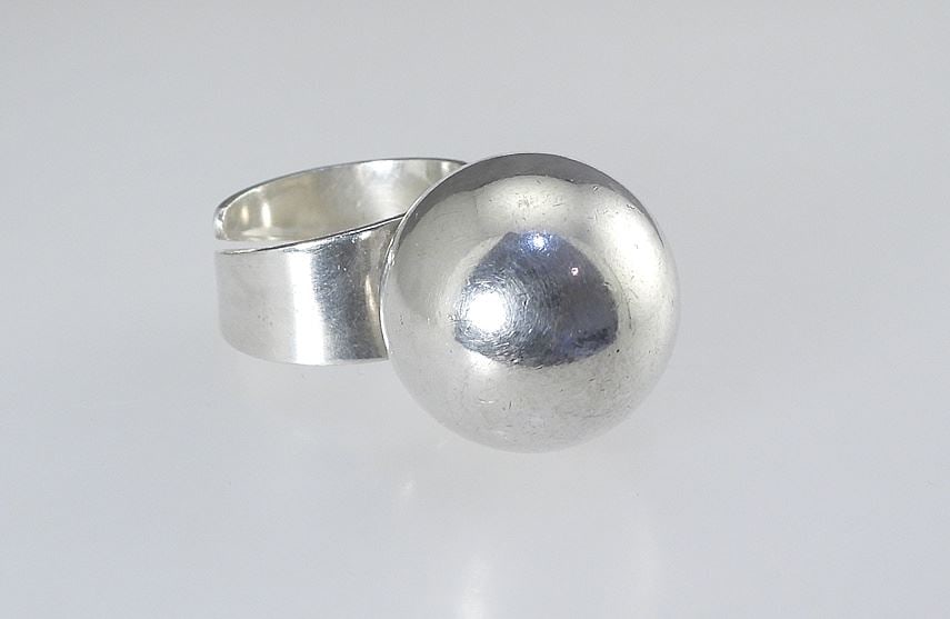 Norwegian Mid Century Sterling Ring, Signed, 14.5g, Adjustable Size. (1 of 5)