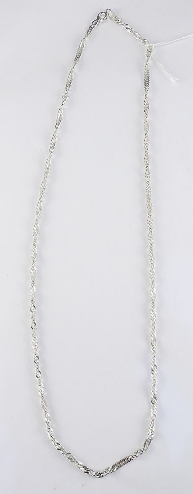 Sterling Silver (925) Necklace, 19"L, 6.0g. (1 of 3)
