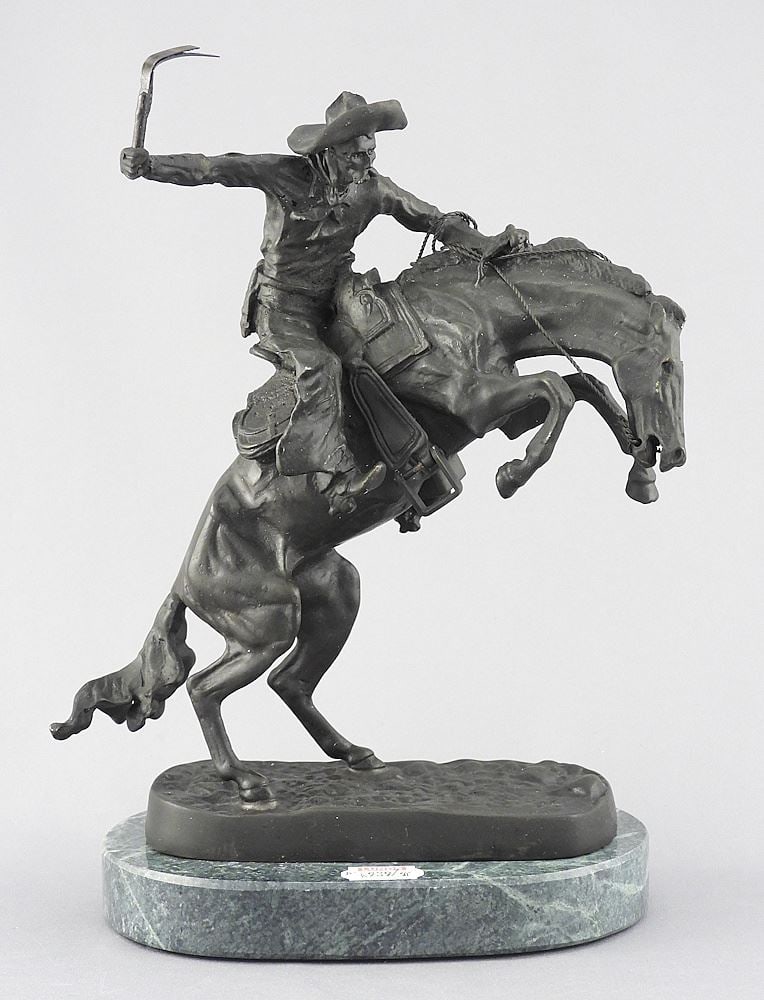 "Remington" Bronze "Bronco Buster", 9 1/2"h. (1 of 3)