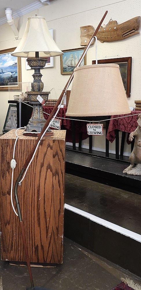 Danish Modern "Fishing Pole" Floor Lamp, Holm Sorensen & Co., 64 1/2"h (shade replaced).: Danish Modern "Fishing Pole" Floor Lamp, Holm Sorensen & Co., 64 1/2"h (shade replaced).