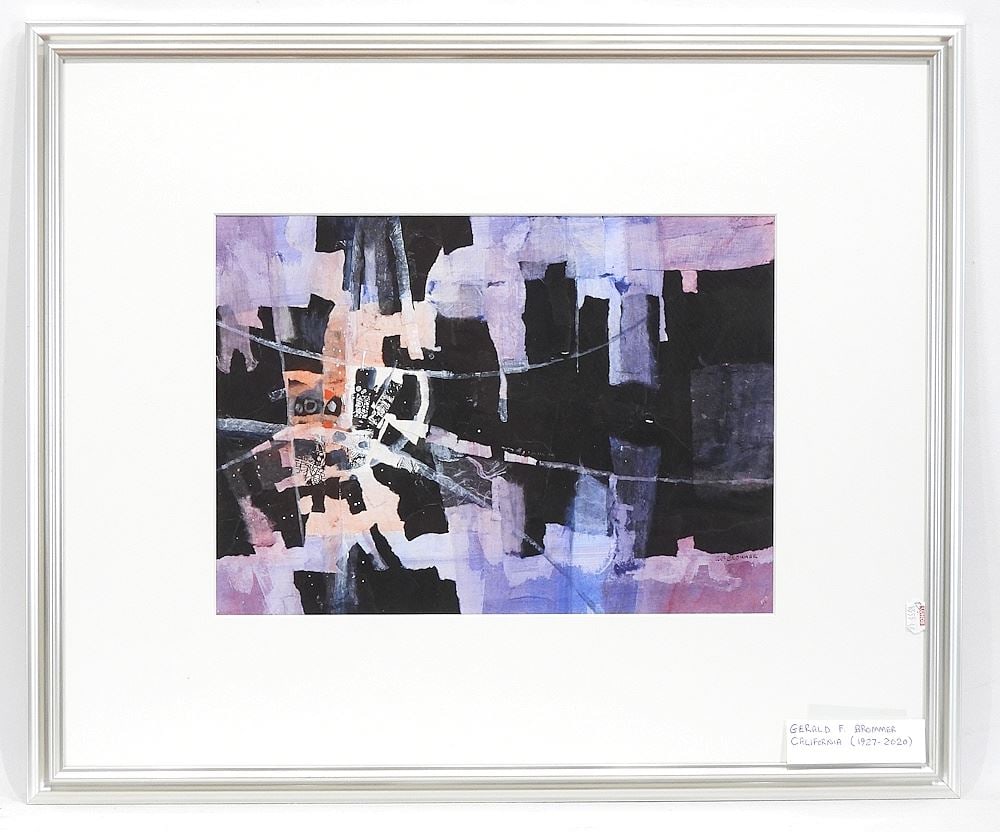Collage signed G. (Gerald) F. Brommer, 10 x 14" "Untitled Collage" (1 of 4)
