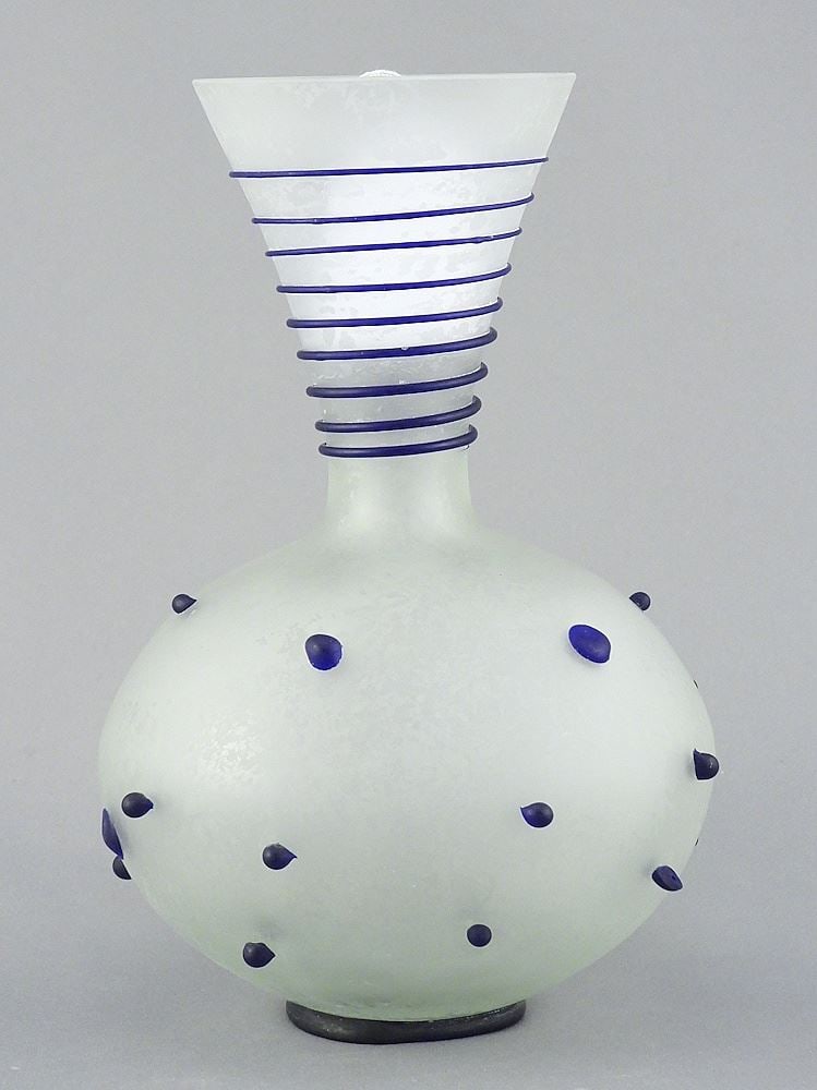 Studio Glass Vase signed Indistinctly & Dated '73, 6 1/2"h. (1 of 2)