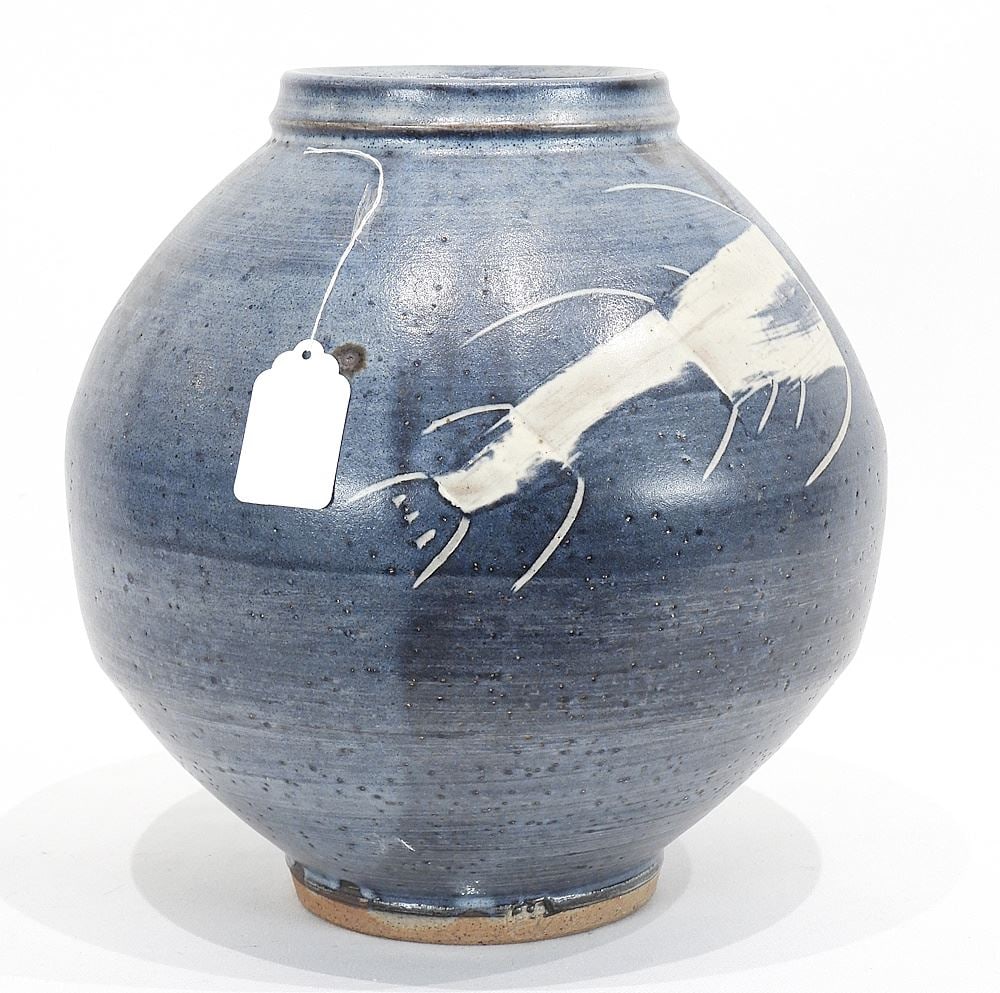 Stoneware Vase with Impressed Mark of Wayne Ngan.: Stoneware Vase with Impressed Mark of Wayne Ngan.