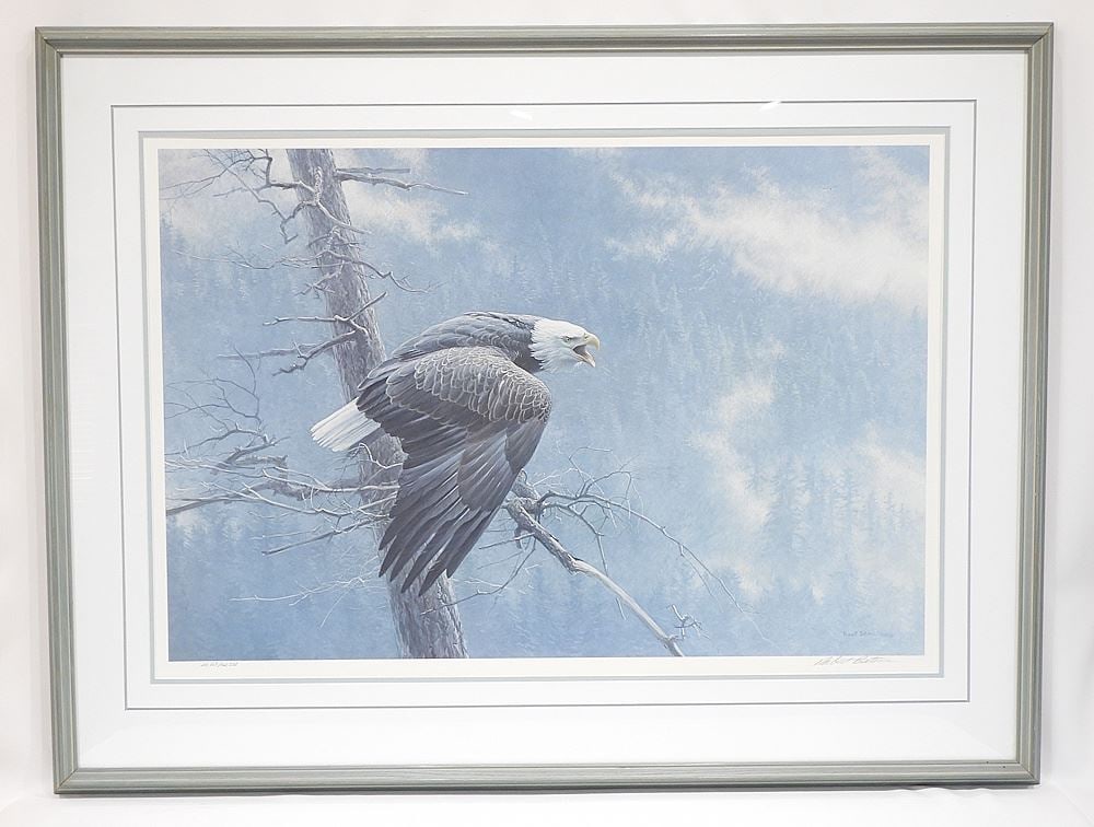 LEP signed Robert Bateman, 24 x 35 1/4" "The Air, The Forest And The Watch", Edition 42558. (1 of 5)