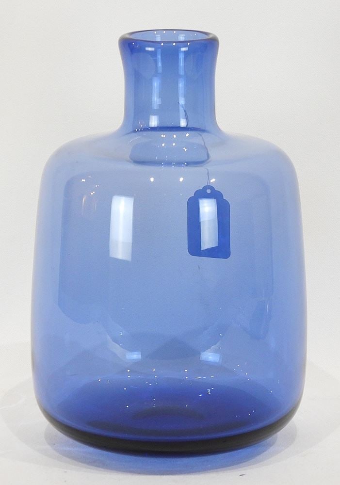 Holmegaard Bottle Vase, Per Lutken, 9 5/8"h.: Holmegaard Bottle Vase, Per Lutken, 9 5/8"h.