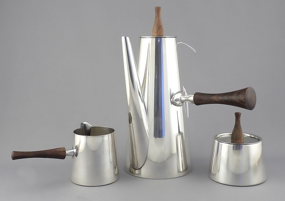 Italian 3 Piece Silver Plated Coffee Set, 2 5/8 - 9 1/2"h. (1 of 2)