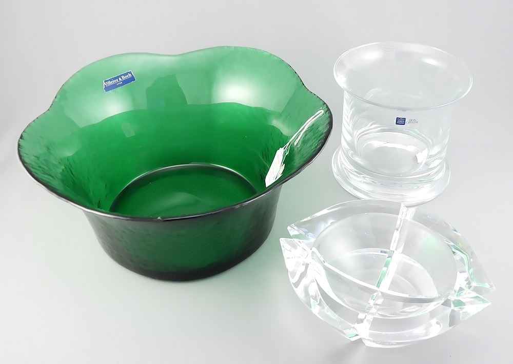 Villeroy & Boch "Fiorina" Dessert Bowl (4 7/8"h) with Arabia Finn Crystal Bowl & Orrefors... (1 of 4)