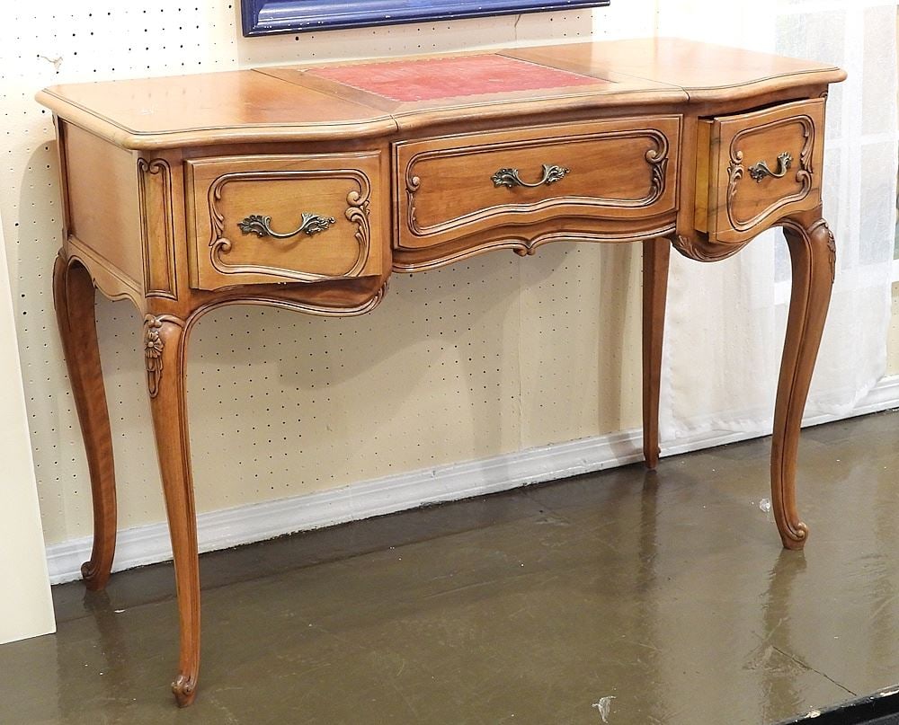 Louis XV Fruitwood Convertible Vanity, 28 3/4"h.: Louis XV Fruitwood Convertible Vanity, 28 3/4"h.