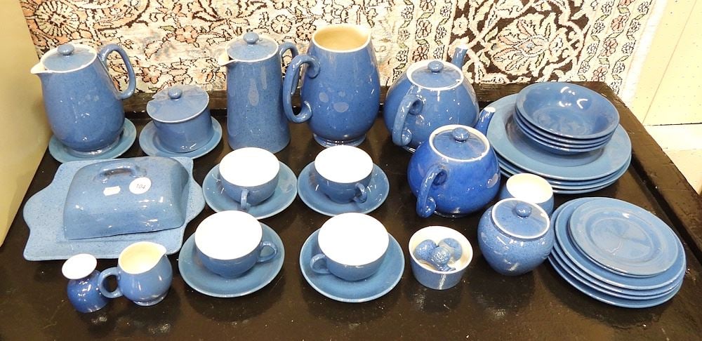Collection of Moorcroft Powder Blue Dishes. (1 of 1)