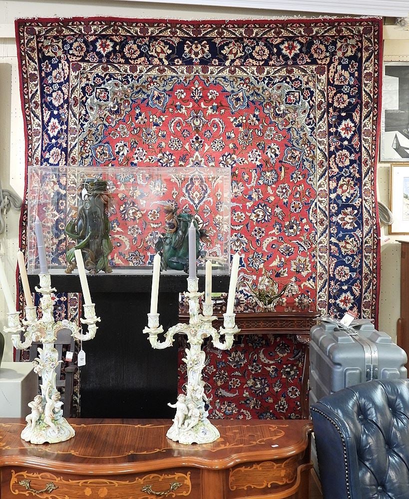 Najafabd Wool Carpet Approximately 12 x 7'8".: Najafabd Wool Carpet Approximately 12 x 7'8".