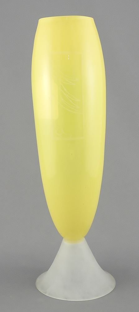 Blown Glass Vase signed Ewa Iwaskow 1999, 11 1/8"h.: Blown Glass Vase signed Ewa Iwaskow 1999, 11 1/8"h.