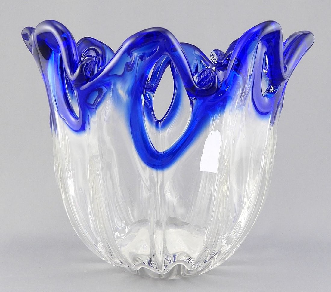 Contemporary Murano Glass Center Bowl, 8 1/4"h. (1 of 4)