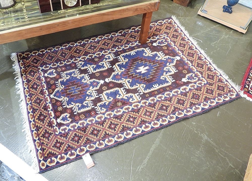 Hand Knotted Persian Mat, 2'11" x 4'. (1 of 2)