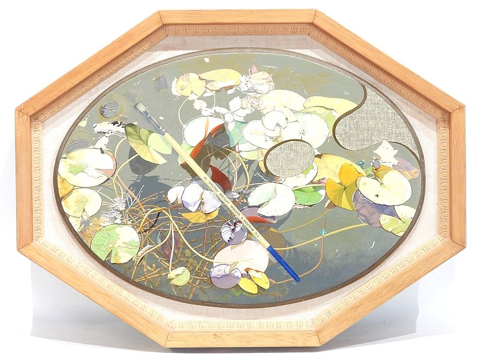Mixed Media on Board signed L. (Luther) Pokrantz '85, 12 3/8 x 17 3/4" "Trompe L'oeil..." (1 of 4)