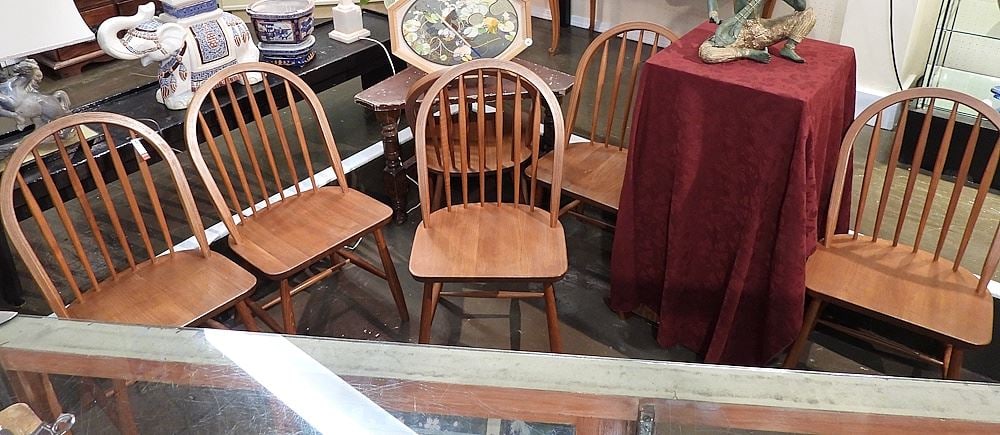 Six Teak Windsor Chairs. (1 of 3)