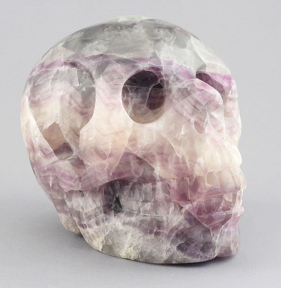 Fluorite Skull, 5 1/2 x 4 3/4 x 6 3/4". (1 of 3)