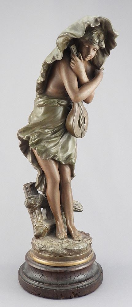 Art Nouveau Spelter Figure, 17"h. (1 of 4)
